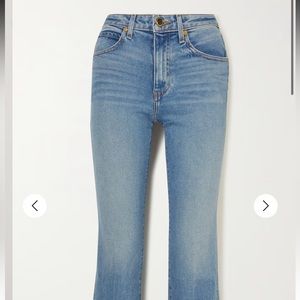 KHAITE The Danielle cropped high-rise bootcut jeans. BRAND NEW